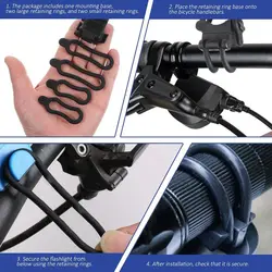 Soporte antideslizante para linterna de bicicleta universal ajustable