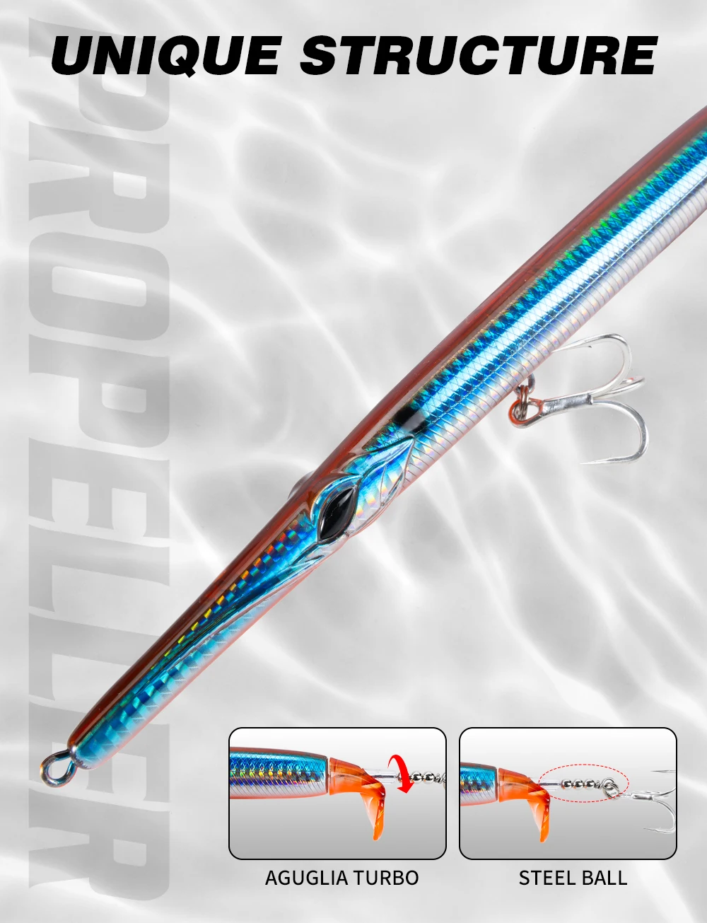 Señuelo duro topwater para agua salada