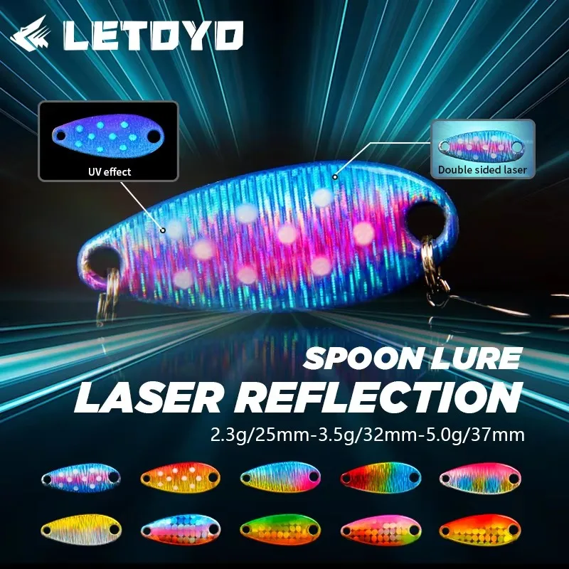 Spinner LETOYO Reflectante Láser – Señuelo para Trucha - imagen 4