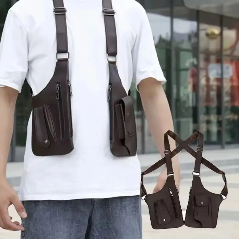 Chaleco antirrobo multifuncional con bolsillo oculto de cuero - imagen 4