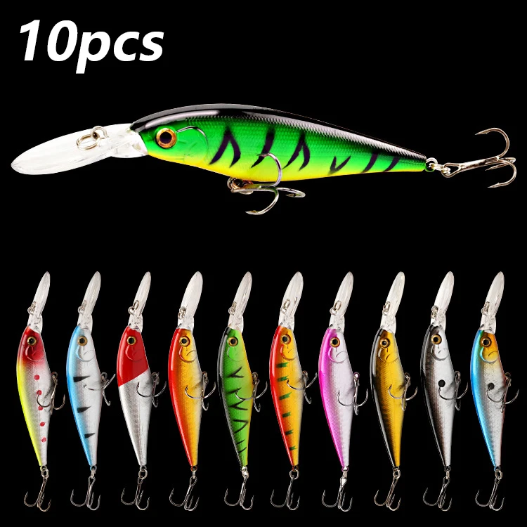 Señuelos crankbait con acabado de pececillo