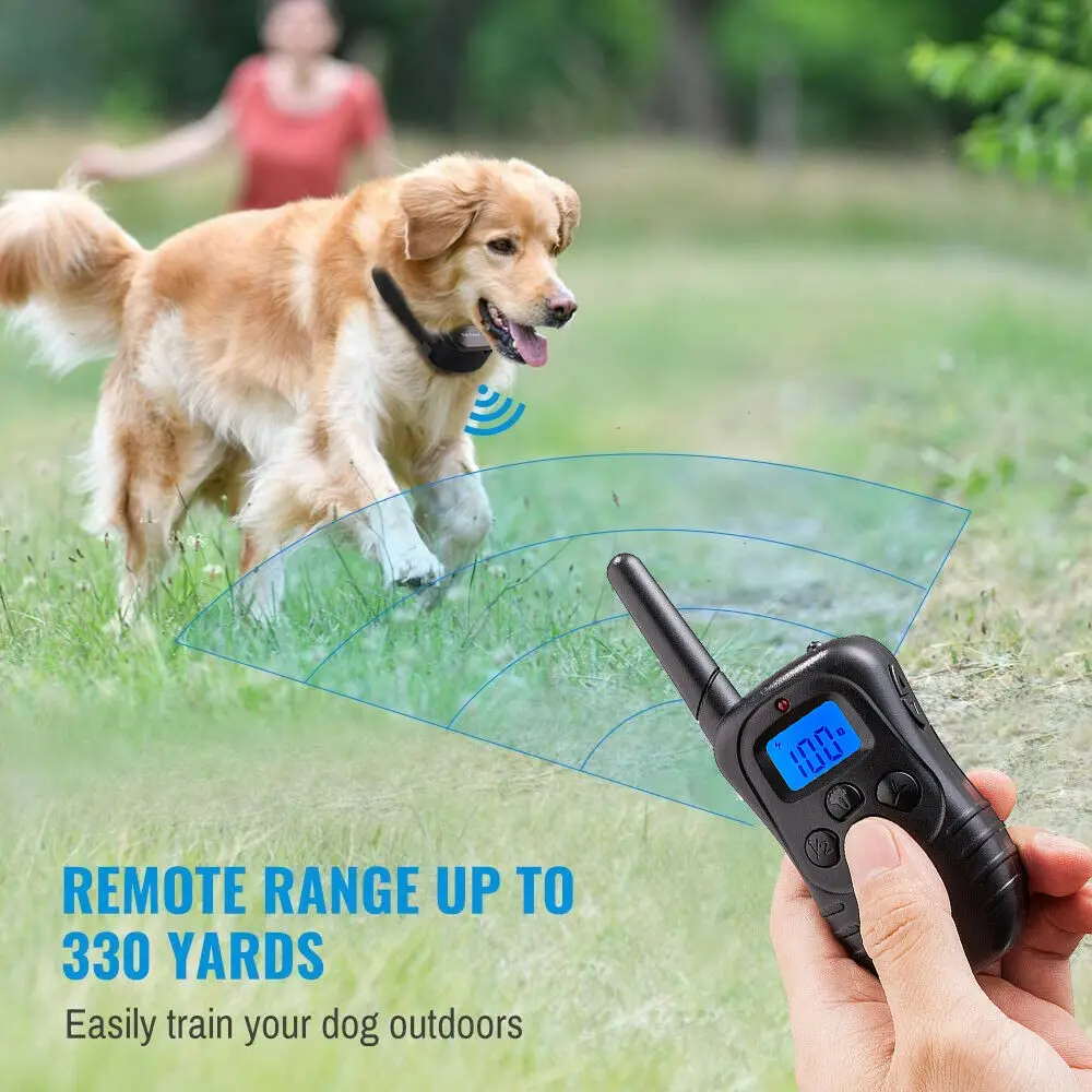 Collar de adiestramiento para perro con mando a distancia impermeable