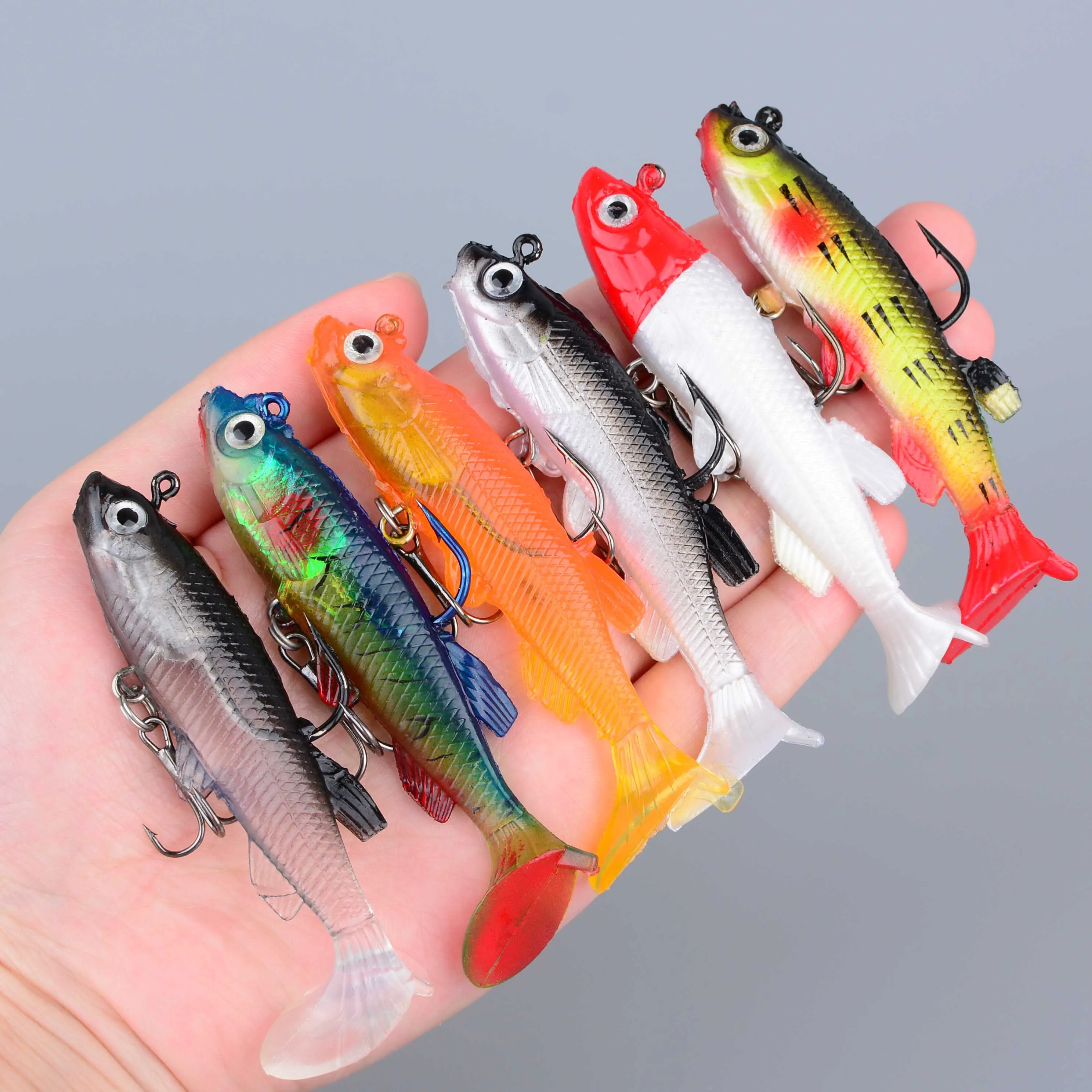 Cebo Swimbait T cola hundimiento con Jig Head para lucio - imagen 5
