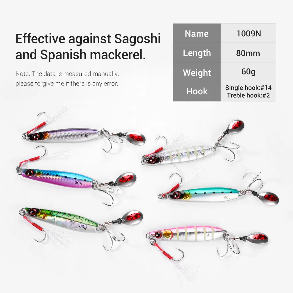 Señuelo Jigging Noeby con cola giratoria de metal – acción rápida - imagen 5