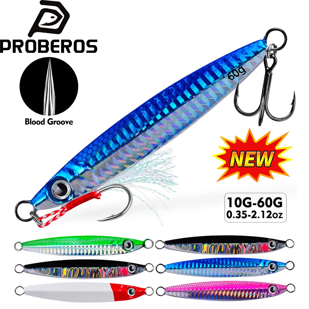 Cuchara jig de metal slow PROBEROS para jigging costero - imagen 4