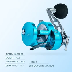 Carrete de pesca RANMI JIGGER A500 para pesca lenta