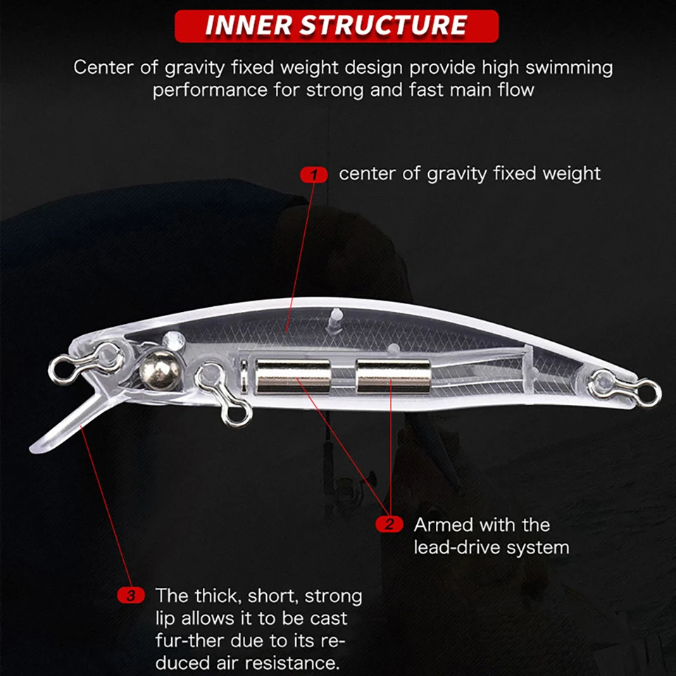 Señuelo Minnow WALK FISH hundible UV, jerkbait larga distancia - imagen 3