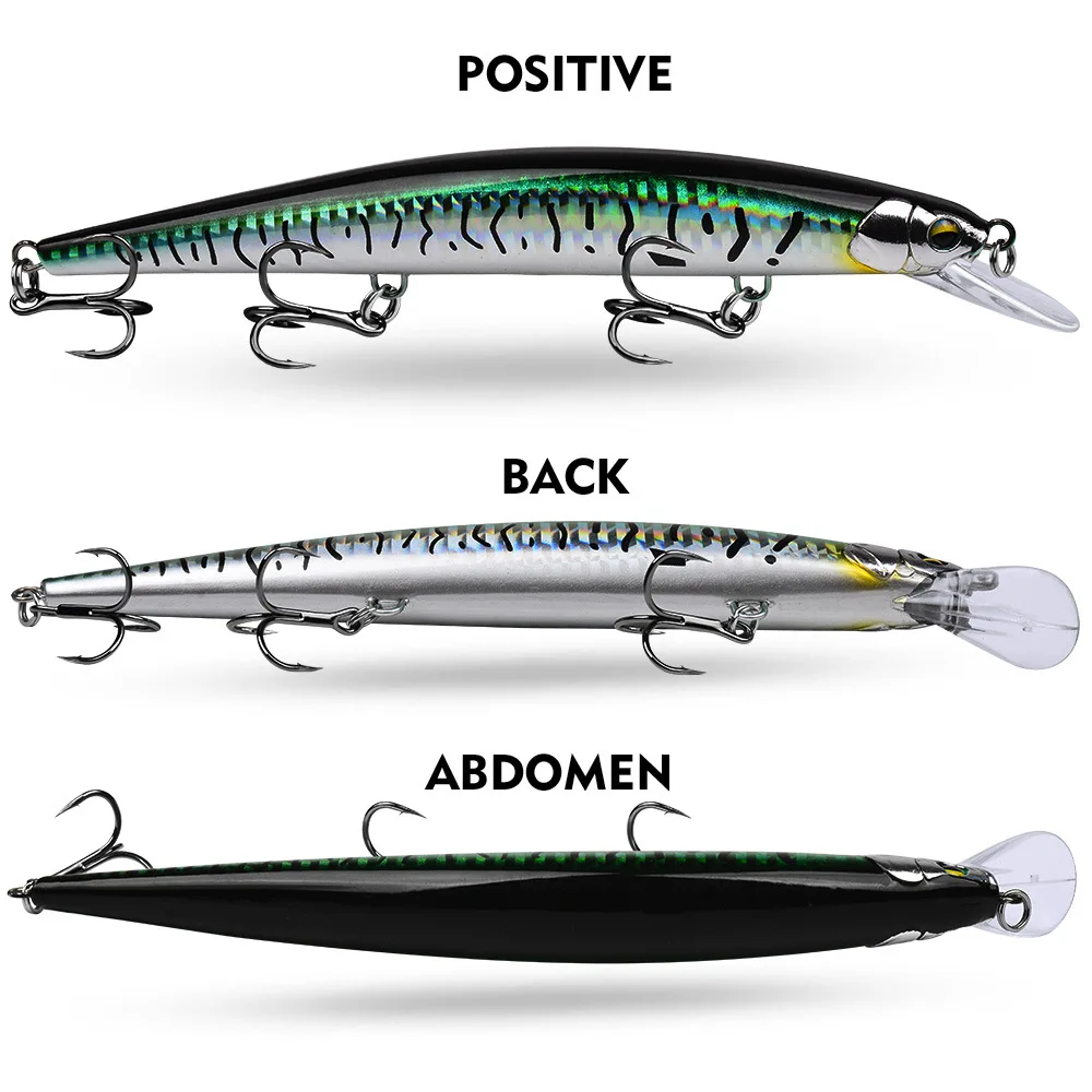 Jerkbait Minnow Hundible LHFSH – Señuelo duro con imán para lubina - imagen 4