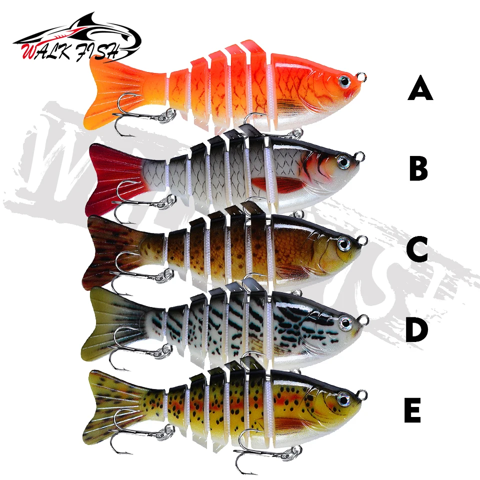 WALK FISH Crankbait multiarticulado de cebo duro para agua salada - imagen 3