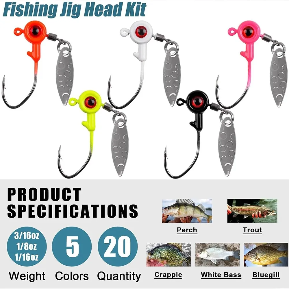 Kit de 20 anzuelos Shaddock Fishing en caja