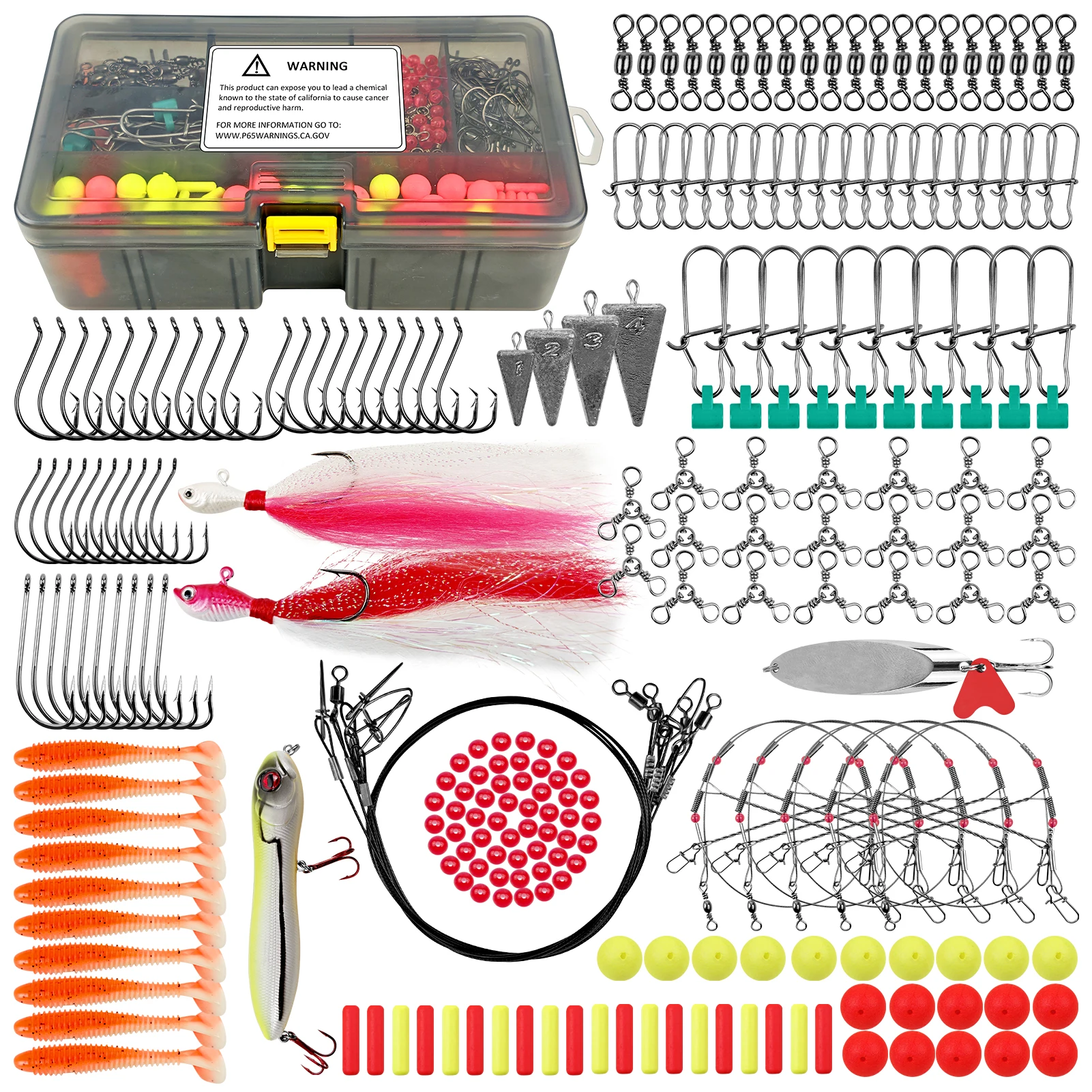 FREE FISHER Kit de pesca en mar para trolling con señuelos y plomos - imagen 4