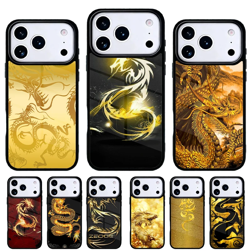 Funda iPhone amarilla dragón – carcasa trasera