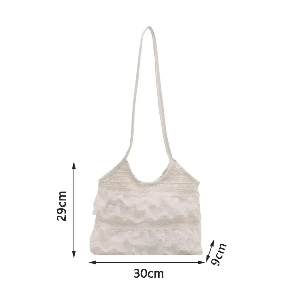 Bolsa tote de encaje veraniego con gran capacidad y bandolera - imagen 4
