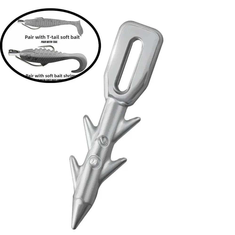 Plomos de pesca con señuelos vinilo tipo gusano de aleación plomo - imagen 3