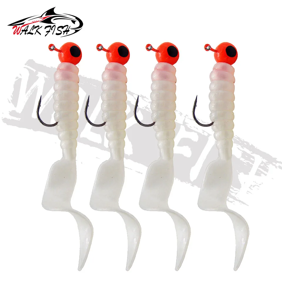Detalle del señuelo blando WALK FISH con anzuelo jig integrado
