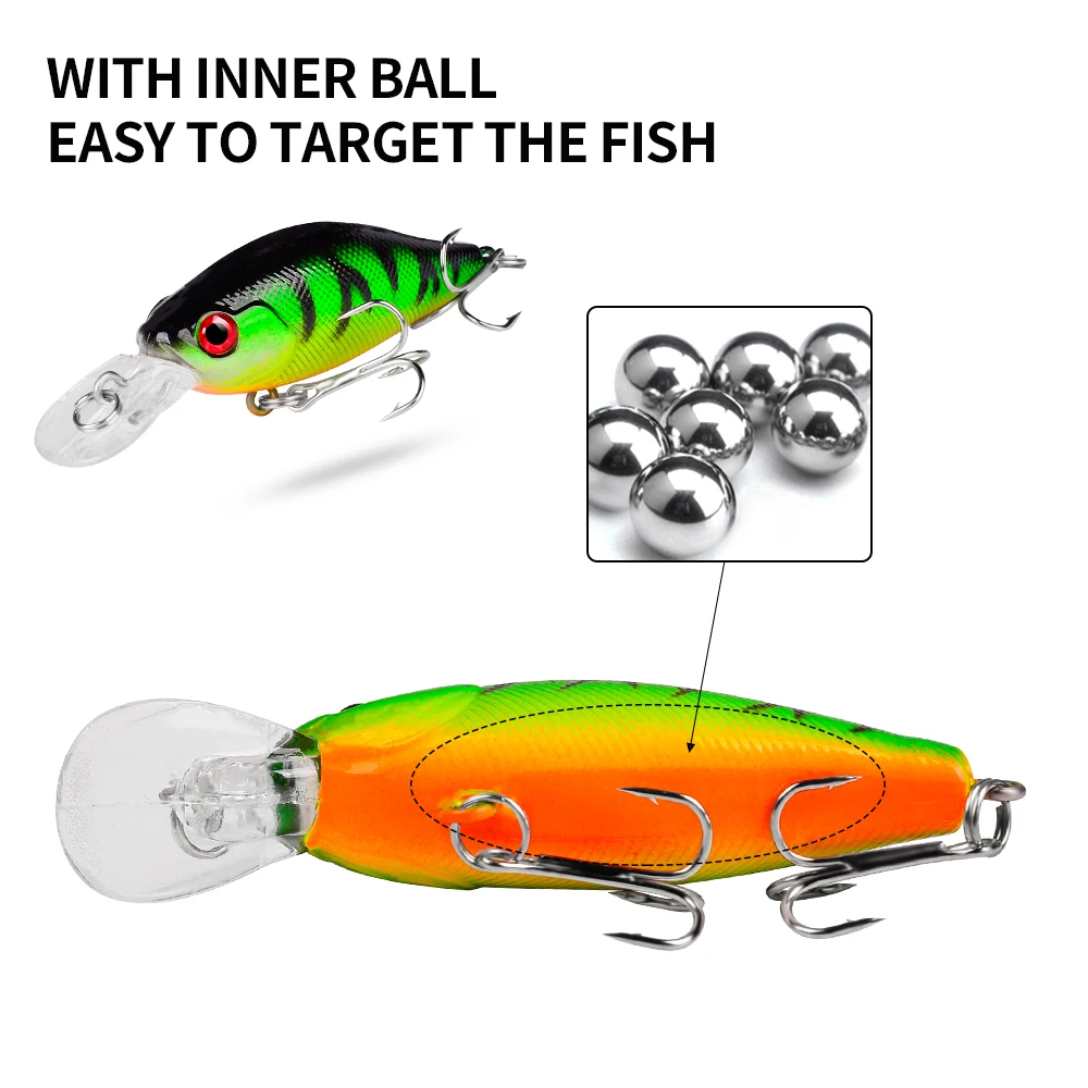 PROBEROS señuelo Minnow 70mm