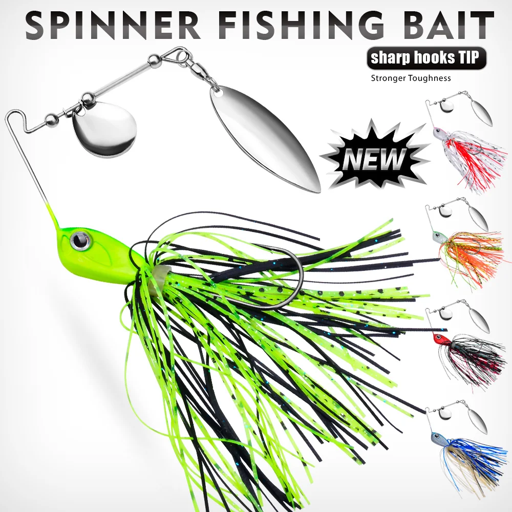 Señuelo PRO BEROS 10/14g con diseño tipo spinner y blade