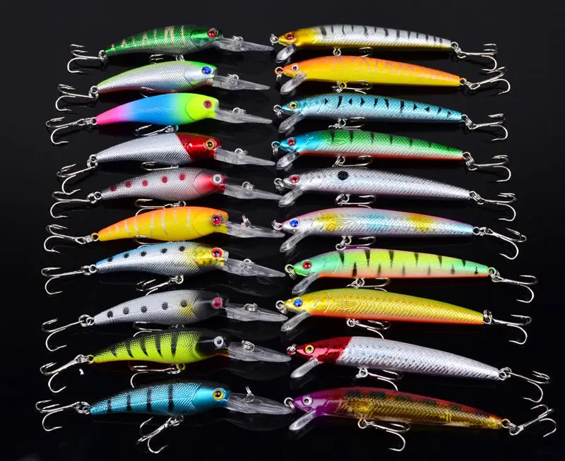 Señuelos tipo minnows y crankbaits con anzuelo triple para lubina - imagen 2