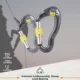 Mosquetón de escalada con bloqueo roscado y rueda de polea seguro