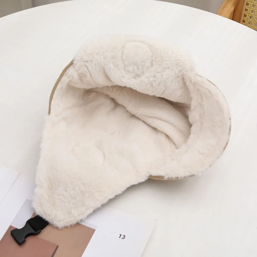 Sombrero de bombardero terciopelo antiviento protege oídos unisex