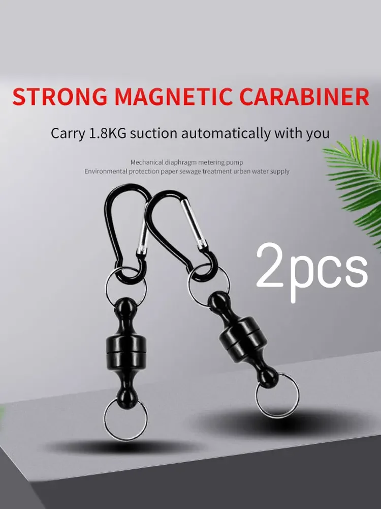 Carabinador magnético para pesca con hebilla de aluminio