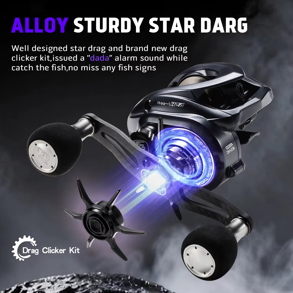 Carrete de Baitcasting Soloking Ashmoon Alloy – Lanzamiento largo - imagen 3