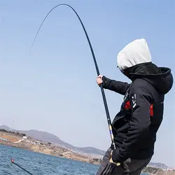 Caña telescópica de carbono ultraligera para pesca en hielo