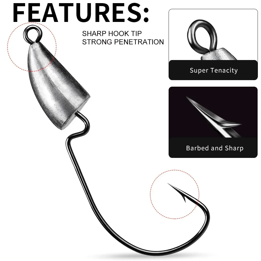 Anzuelos Jig Head para vinilo – Señuelo de jigging - imagen 5