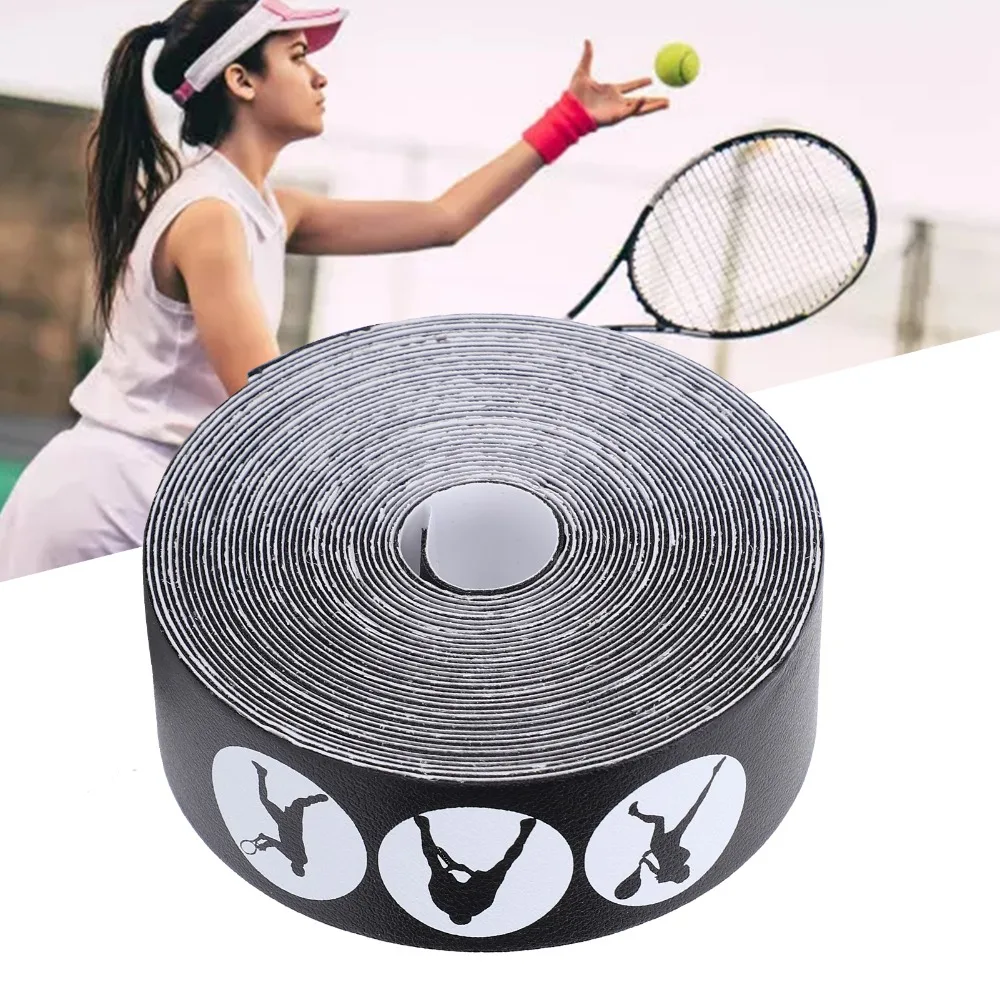 Protector de raqueta antiarañazos PU ligero negro para tenis - imagen 3