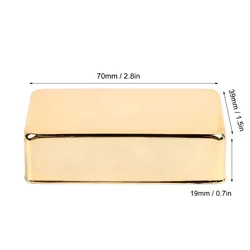Cubierta Humbucker de latón con sellado negro y dorado, sin agujeros