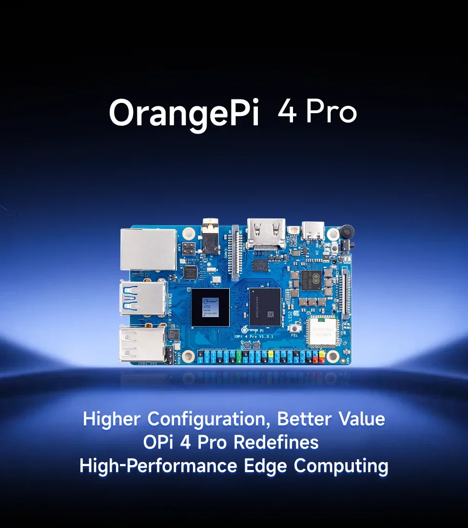Placa Orange Pi 4 Pro en formato de placa única