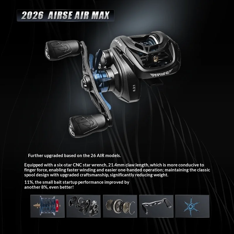 Carrete de Pesca Haibo Air Max – Rodamientos y freno preciso - imagen 3