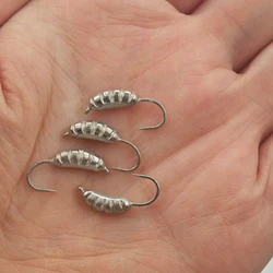 Anzuelos de tungsteno para pesca en hielo Jig Head con púas