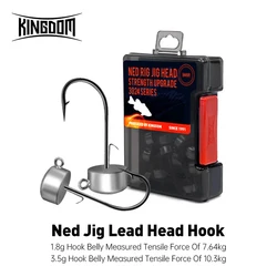 Kingdom Ned Rig Jig Heads – Anzuelos para vinilo, lucios y truchas