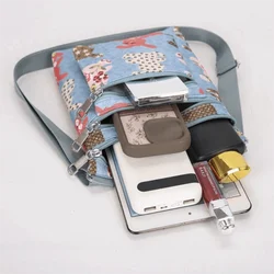 Bolso cruzado de tela Oxford gran capacidad para teléfono y cartera