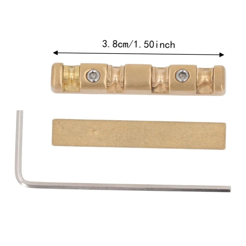 Nut de pont Bell Brass en latón dorado para bajo eléctrico - imagen 5