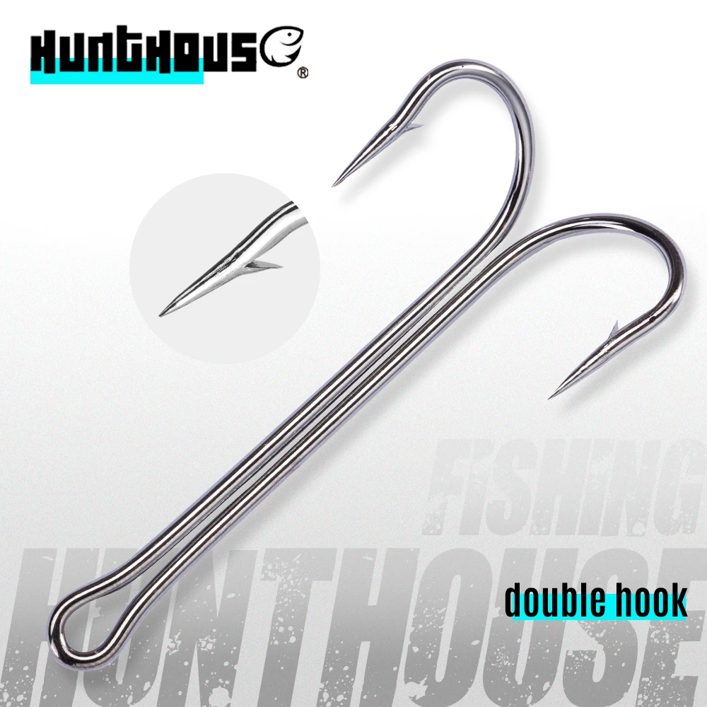 Anzuelos Dobles Hunthouse – Acero carbono compensación para vinilo