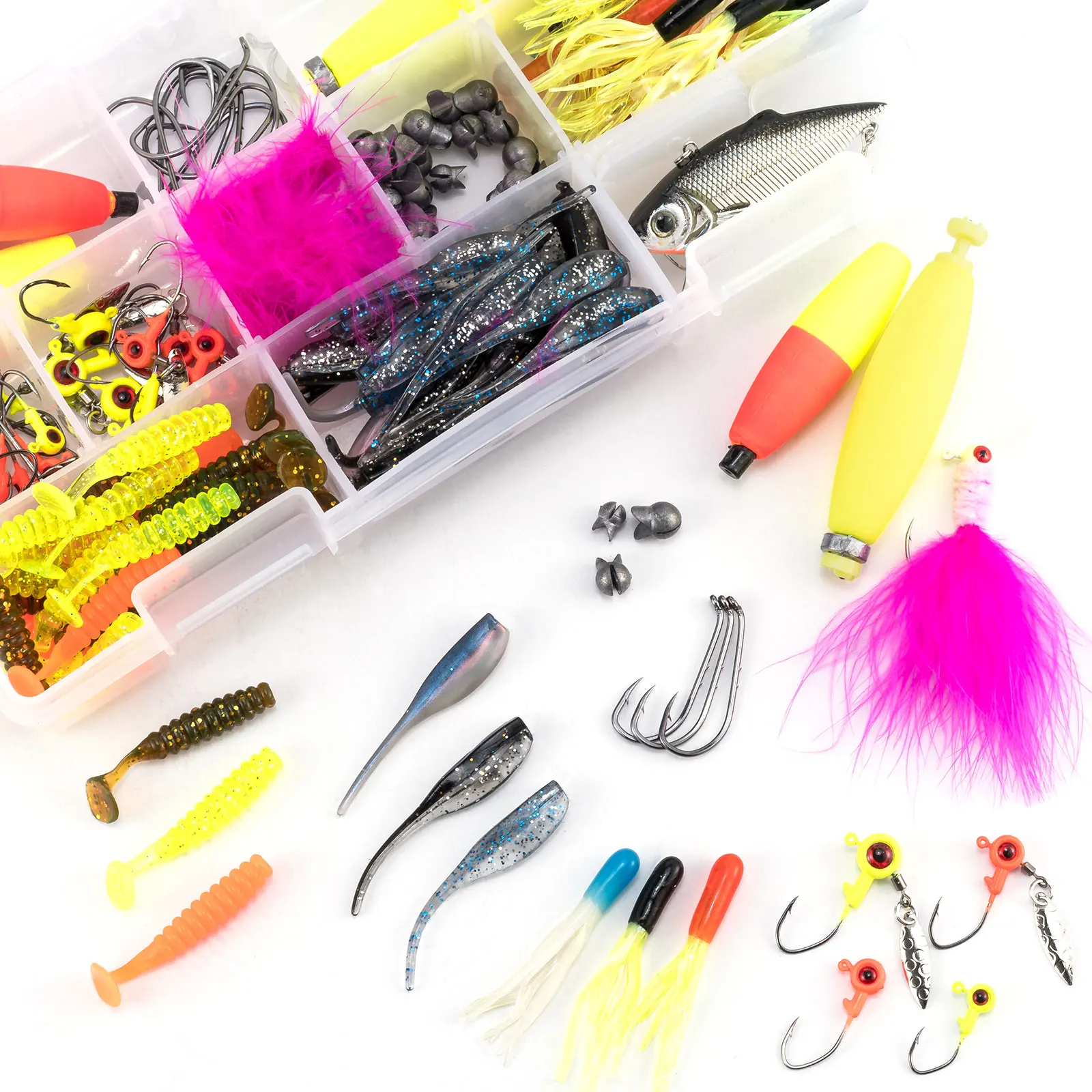Cabezas jig para crappie con ojos 3D y colores vivos