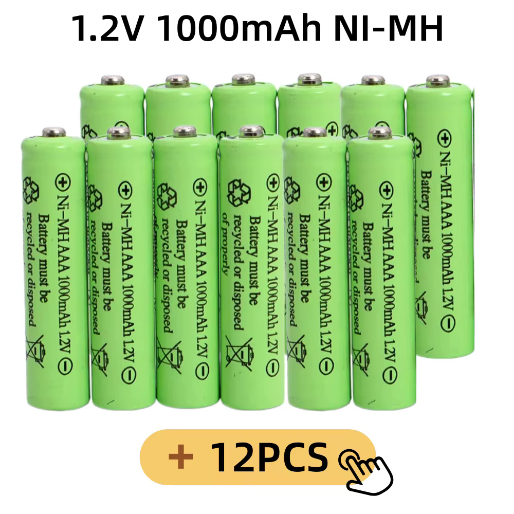 Pilas Recargables AAA Ni-MH 1000mAh para RC y Juguetes Electrónicos - imagen 2