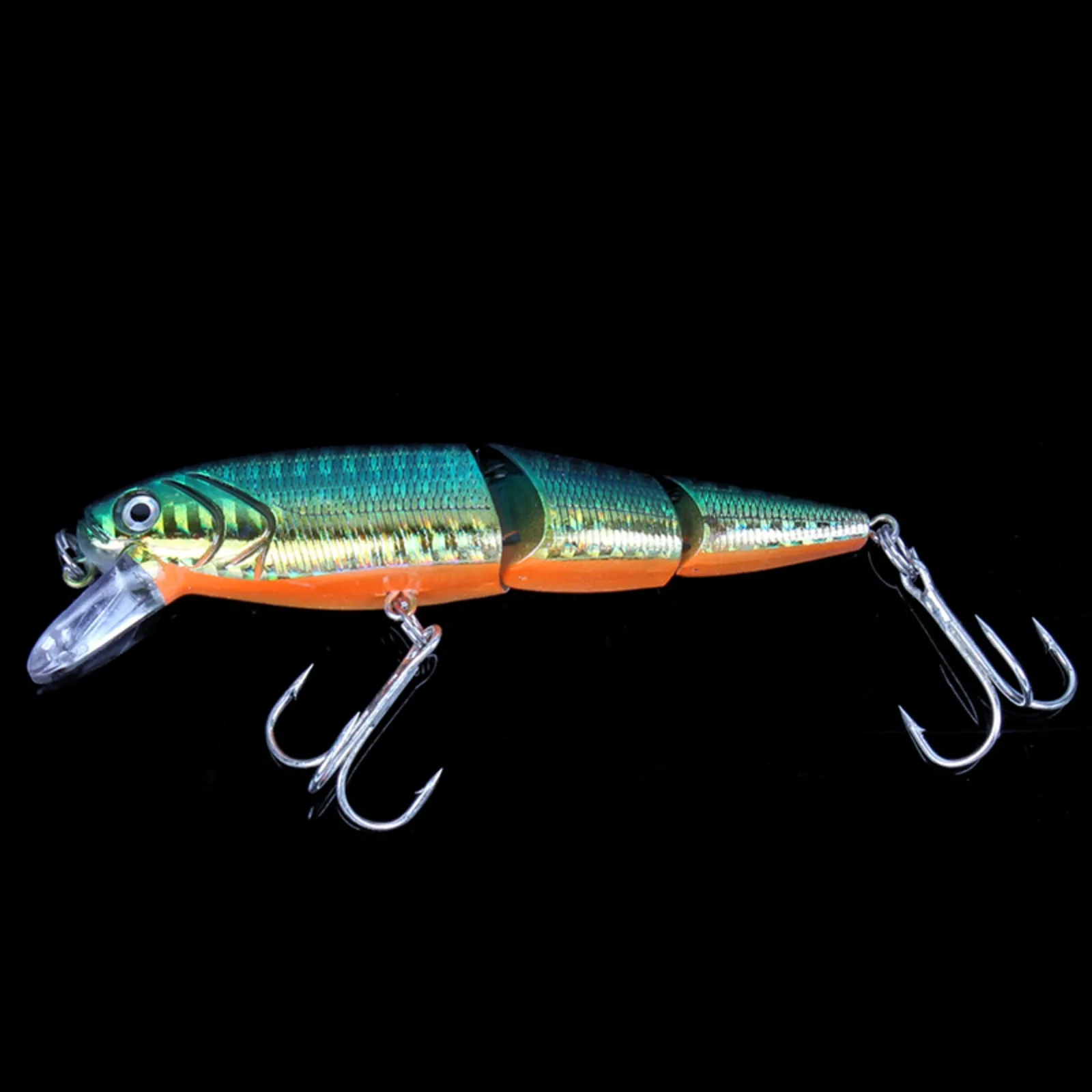 Crankbait Minnow multiarticulado con ojos 3D, hundimiento rápido - imagen 5