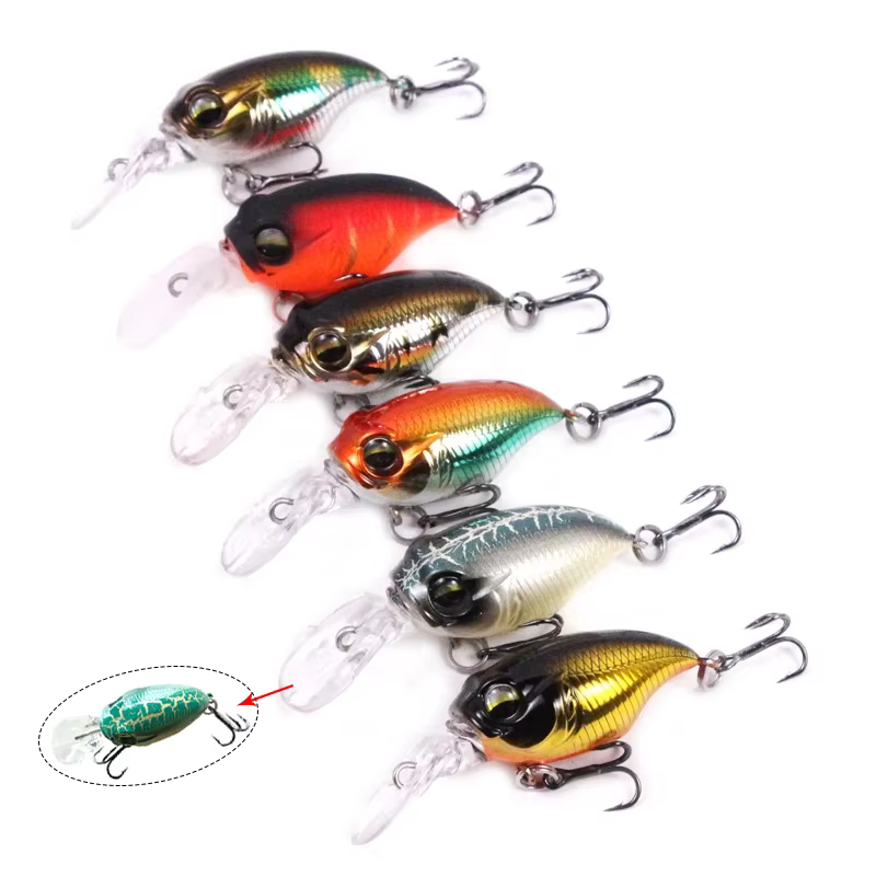 Luya Griffon Cebo duro flotante ABS diamante negro para pesca