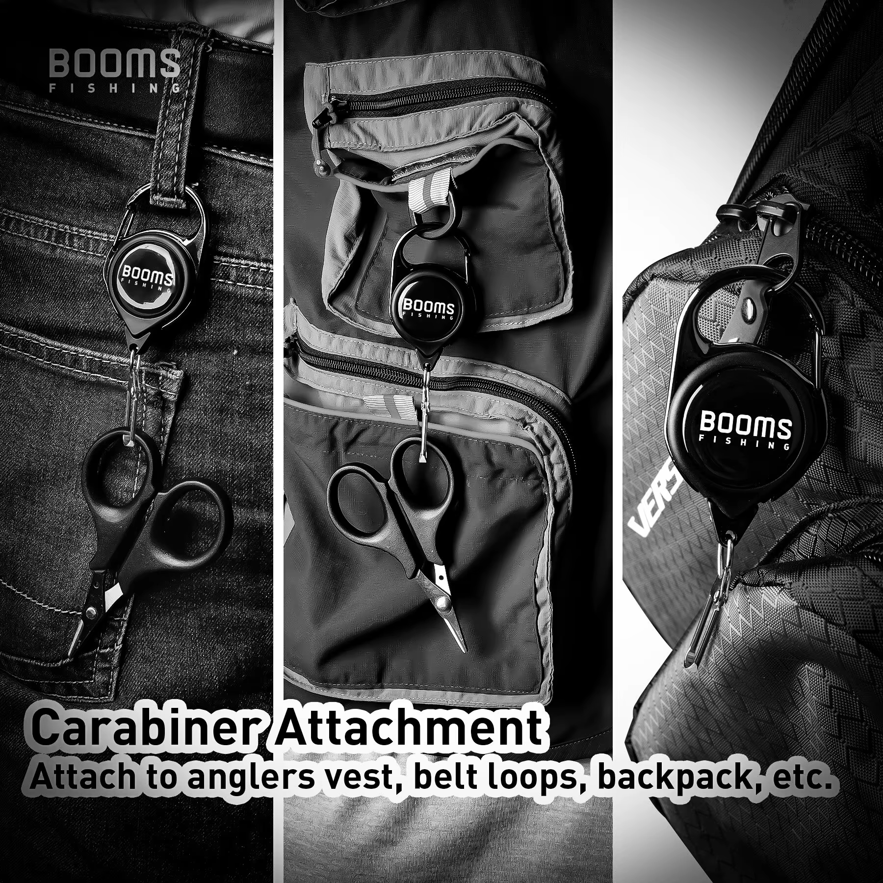 Booms Fishing Llavero retráctil para pesca resorte antioxidante - imagen 3