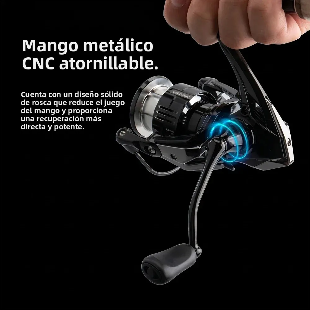 Carrete de Pesca Giratorio Huidiao para Lubina y Trucha, arrastre suave - imagen 5