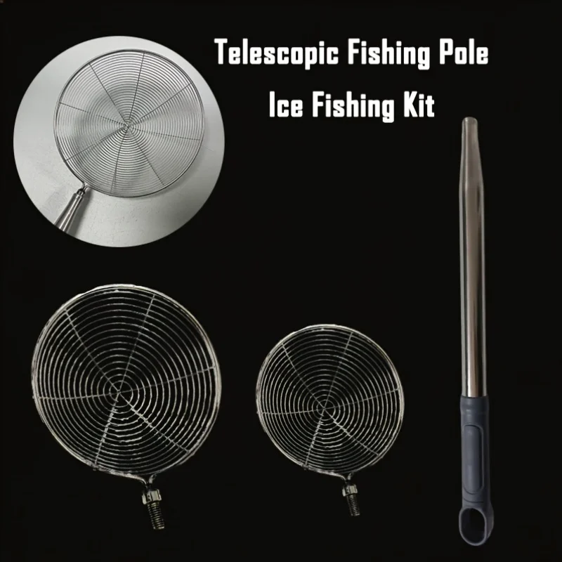 Limpiador de agujeros acero inoxidable para pesca en hielo