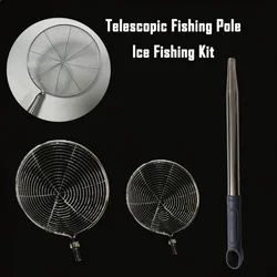 Espátula de acero para limpiar agujeros de pesca en hielo