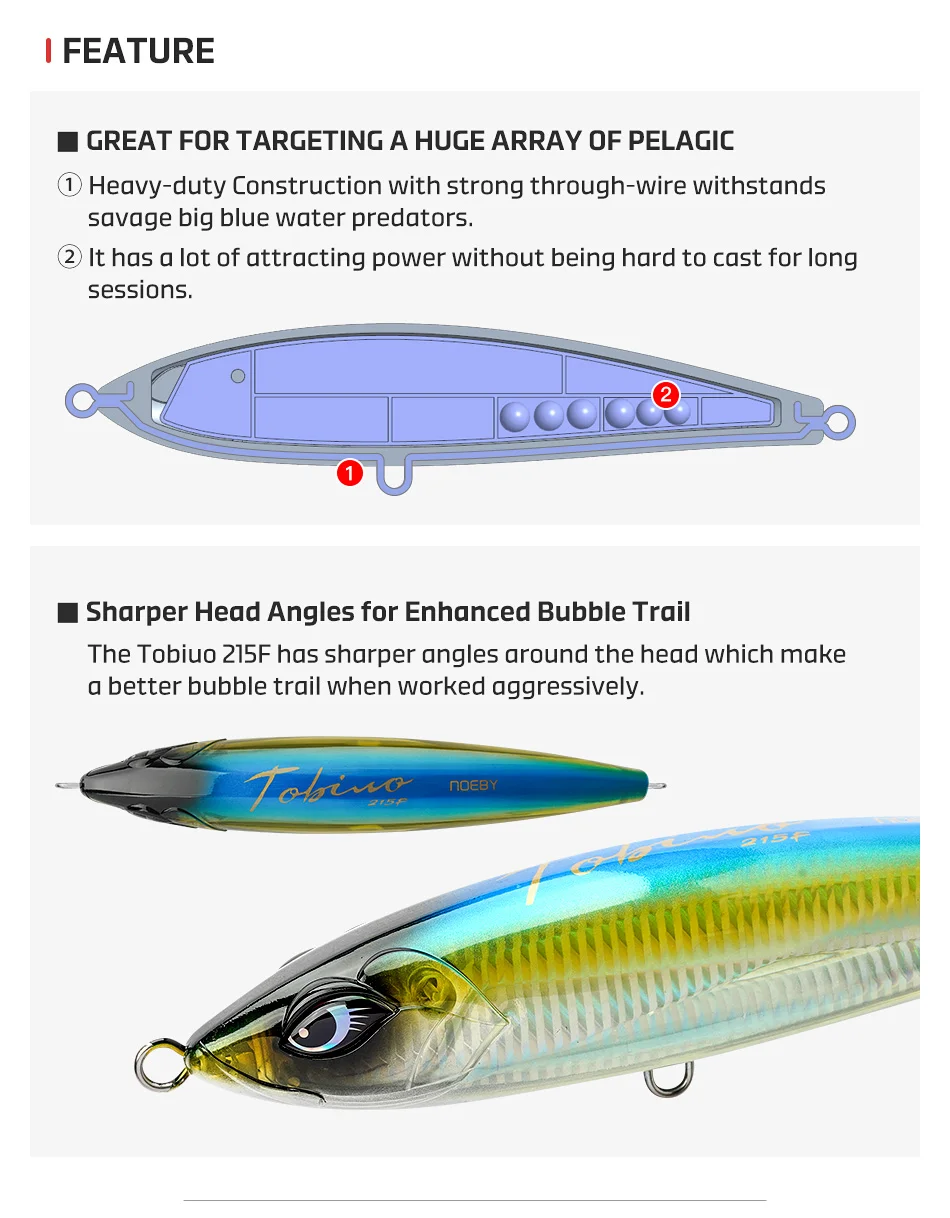 Señuelo en perspectiva para pesca en agua salada
