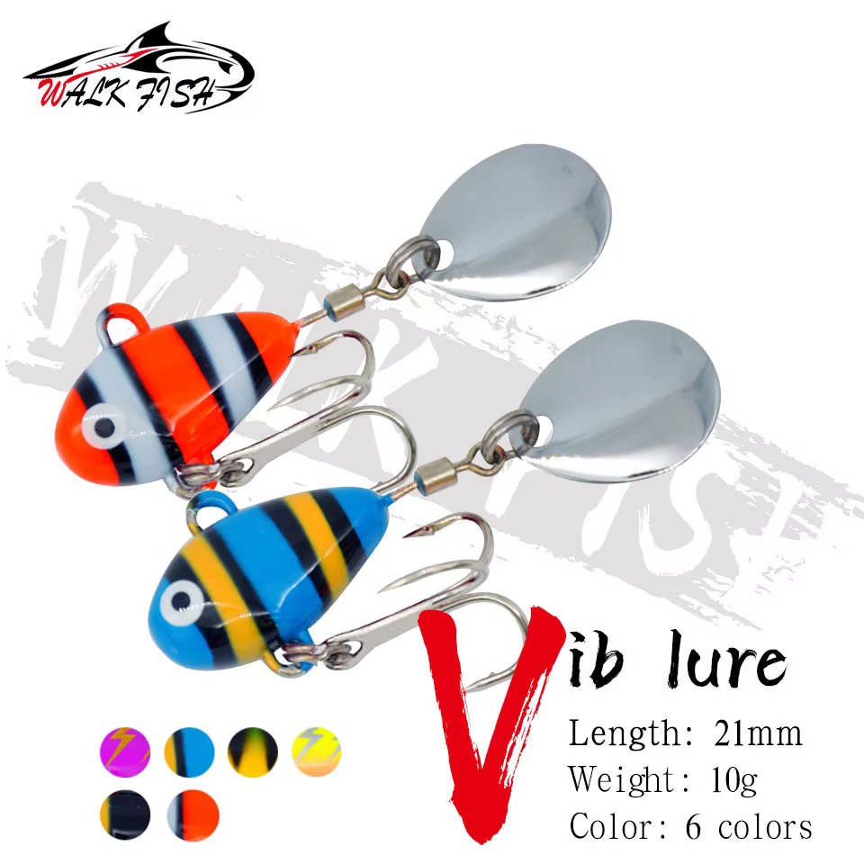 WALK FISH Metal Mini VIB Señuelo Vibrante con Cuchara Spinning - imagen 2