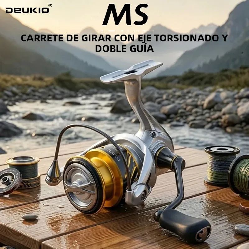 Carrete DEUKIO doble guía de fibra de carbono - imagen 4