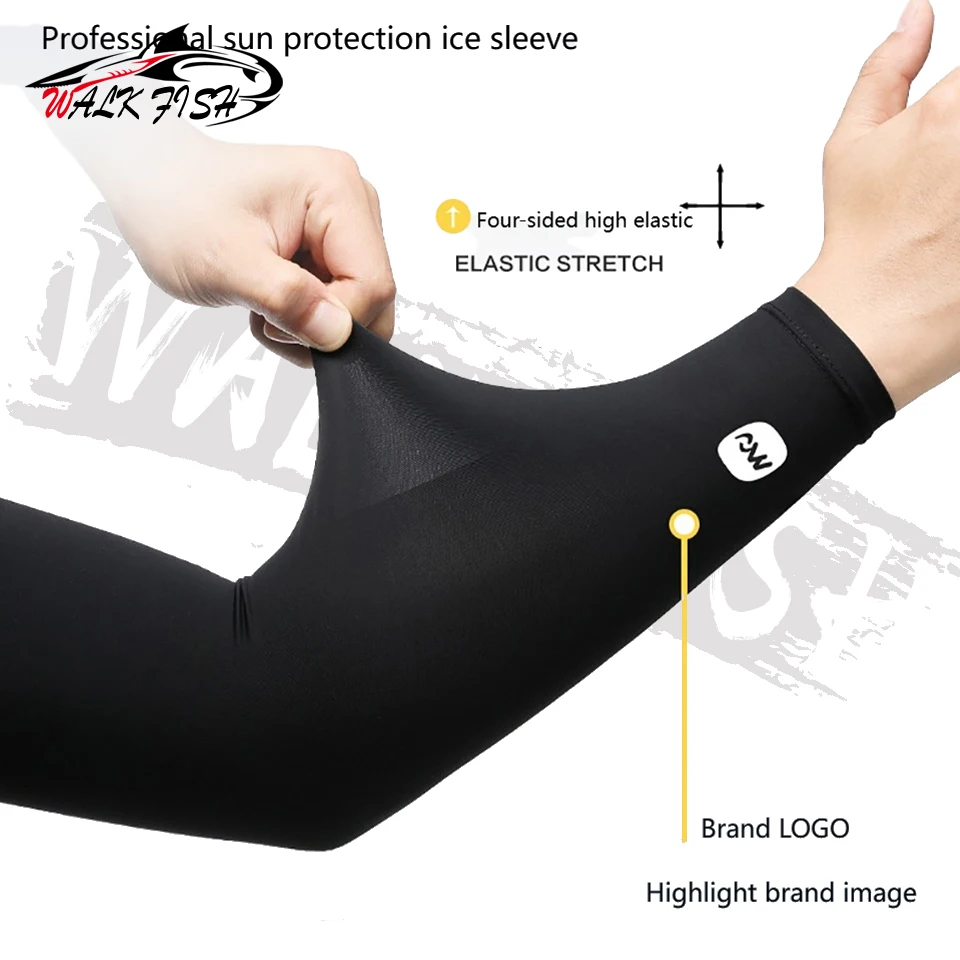 Mangas largas de seda helada Walk Fish para pesca y deportes al aire libre