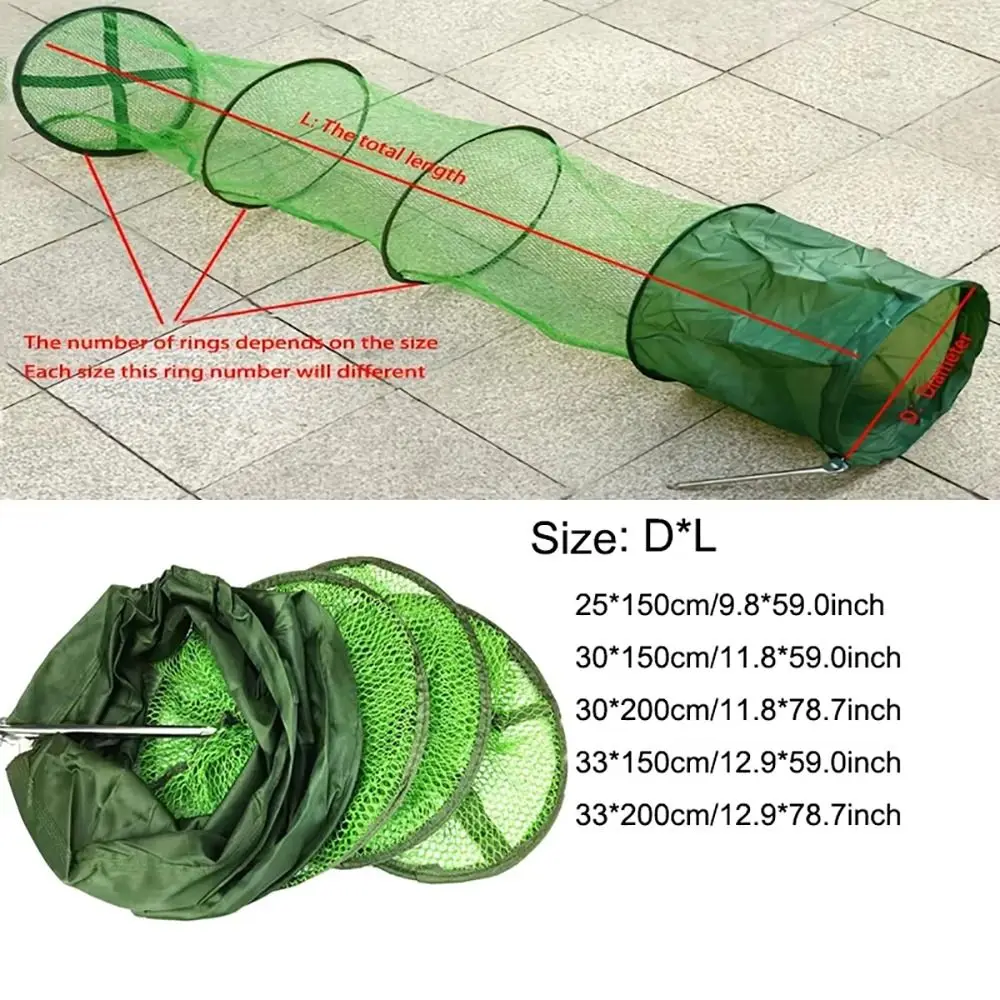 Red de nailon impermeable para trampas de peces vivos plegable - imagen 5